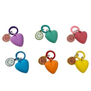 NEW Small Frosted Heart Keychain